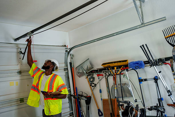 Professional Garage Door Panel Replacement technician working in Woodbourne, PA